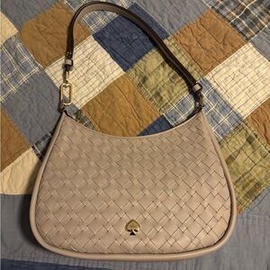 Kate Spade Kayla Woven leather large Shoulder Bag